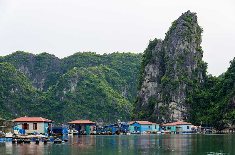 14 - Vietnam - Bahia de Halong - pueblo flotante